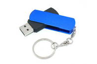 Metal USB de la torsión del eslabón giratorio del color rojo de la fuente 64G 2,0 de la fábrica con marca modificada para requisitos particulares de la vida de la demostración del logotipo y del paquete